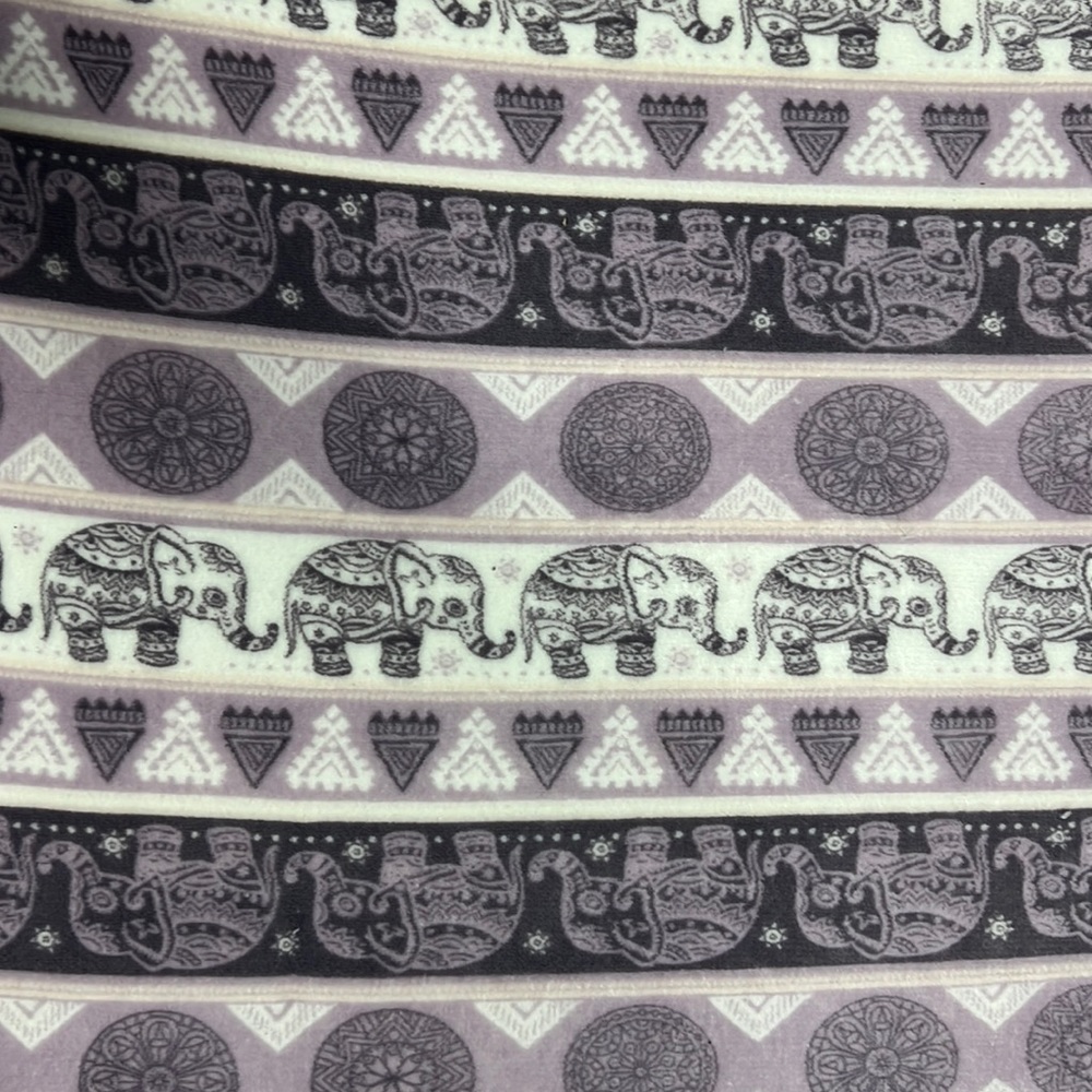Purple elephant blanket